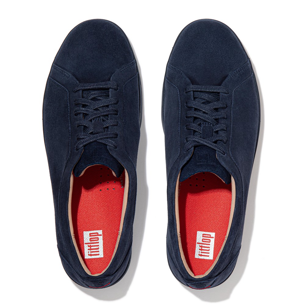 Fitflop Womens Sneakers Navy - Rally Suede - 53LPDCXVK